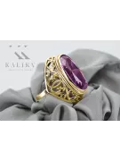 Ring Vintage craft Amethyst 14K Yellow gold vrc184y